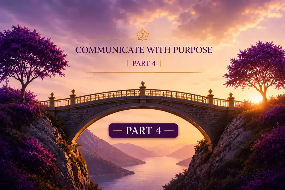 Communicate With Purpose Part 4 featuring a stone bridge over a scenic valley